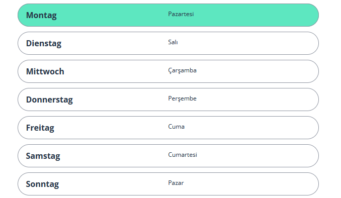 Almancada Günler
