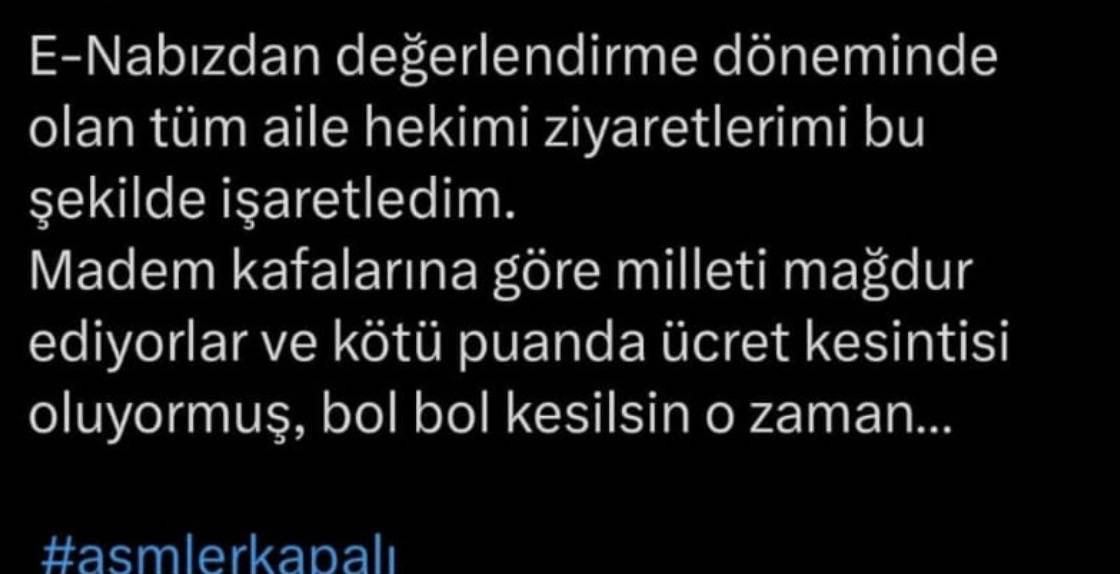 Aile Hekimleri Eylem Yapıyorsa Paraları Kesilsin!
