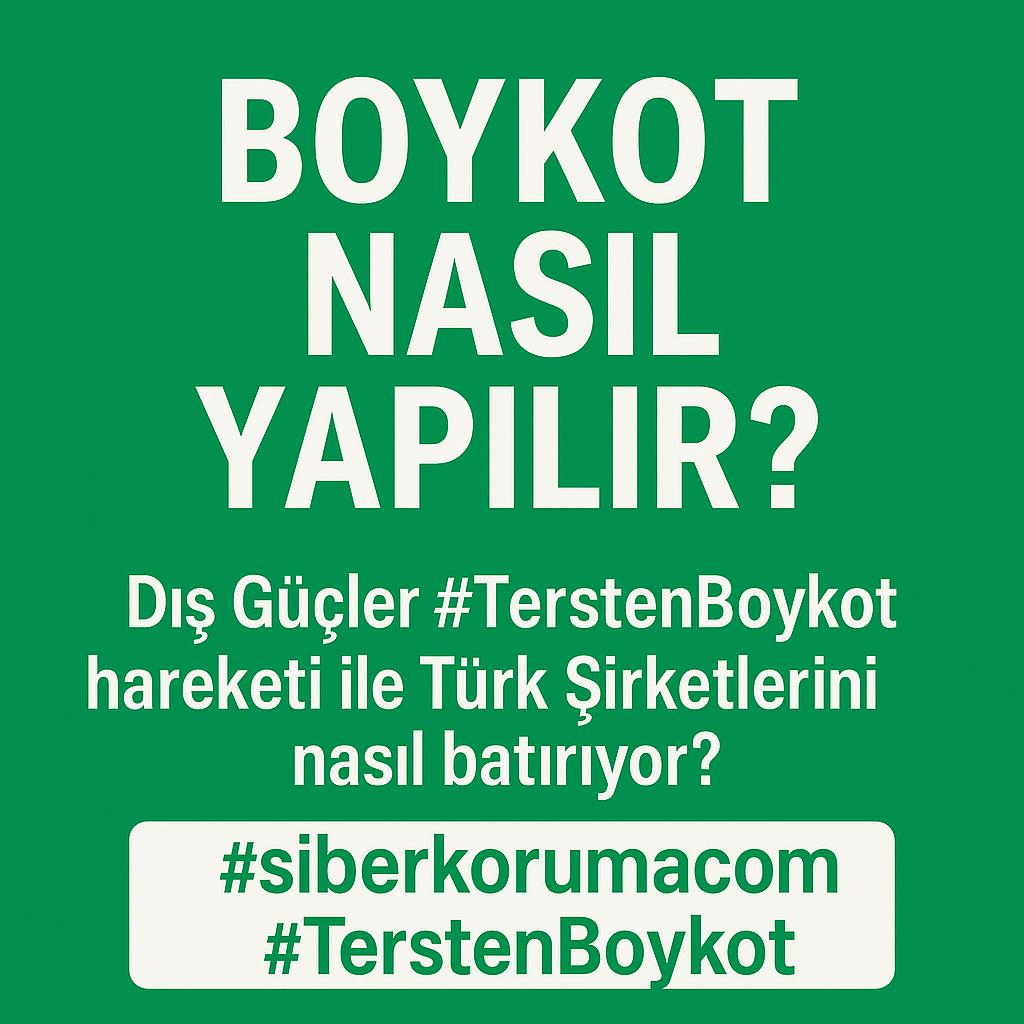 Boykot nasıl olmalı? #TerstenBoykot