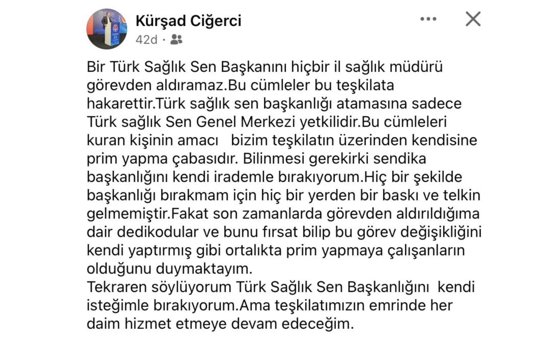 Türk Sağlık Sen Gümüşhane’de İstifa Krizi! 